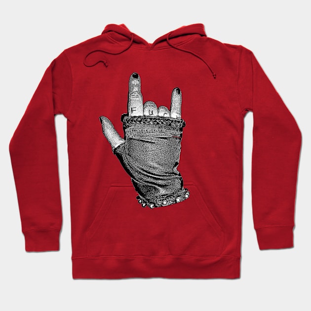 Fuck Rock Hand Hoodie by MaksciaMind